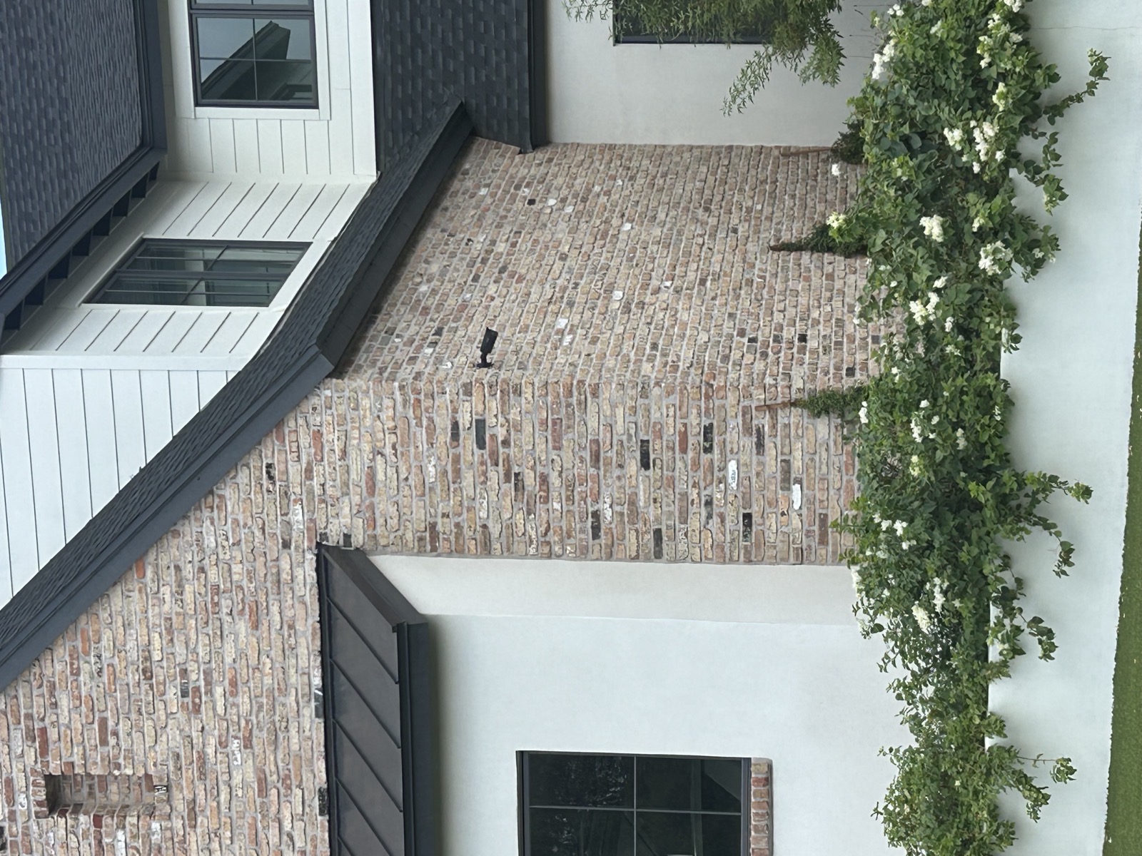 Brick masonry exterior at golden hour